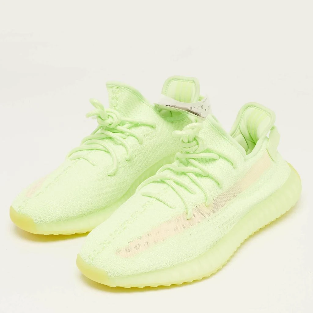 YEEZY Yeezy x Adidas Neon Green Knit Fabric Boost 350 V2 Glow Sneakers Size 46 2