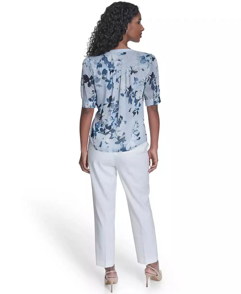 Calvin Klein Petite Short-Sleeve Button Front Top 6