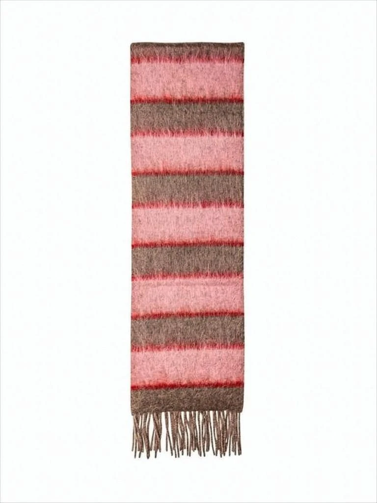 Marni Rectangular Stripe Scarf in Muted Tones 2