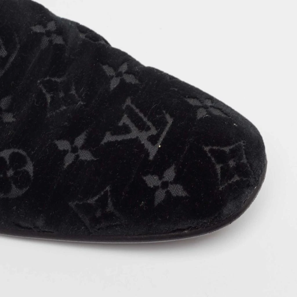 Louis Vuitton Louis Vuitton Black Velvet Slip On Loafers Size 40 7