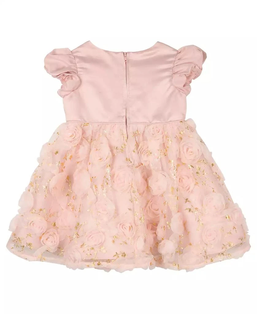 Rare Editions Baby Girls Soutache Foil Mesh Social Dress 2