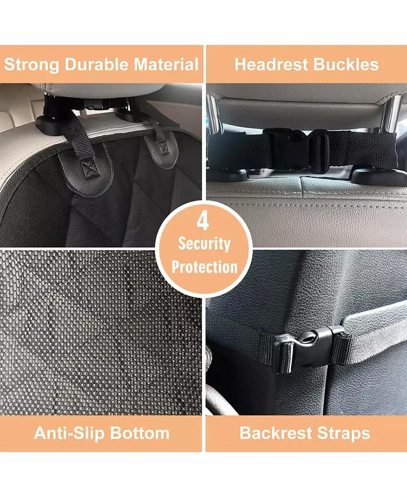 JESPET Quilted Pet Front Car Seat Cover: 40" - Black 3