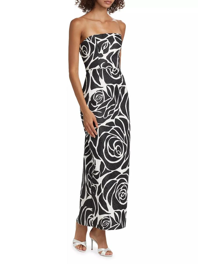 Milly Orion Rose Strapless Cocktail Dress 4