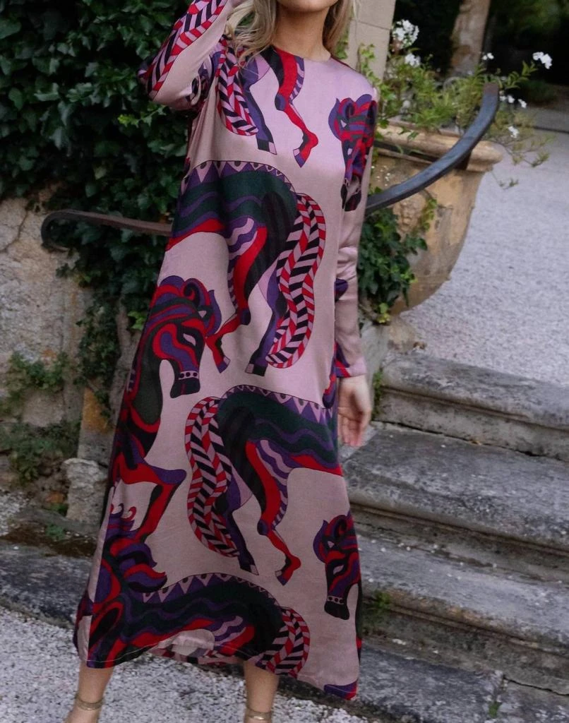 Oliphant Oliphant - Long Sleeve Shift Maxi Dress 3