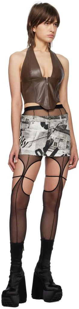 Miaou Brown Hannah Jewett Edition Mara Faux-Leather Corset 4
