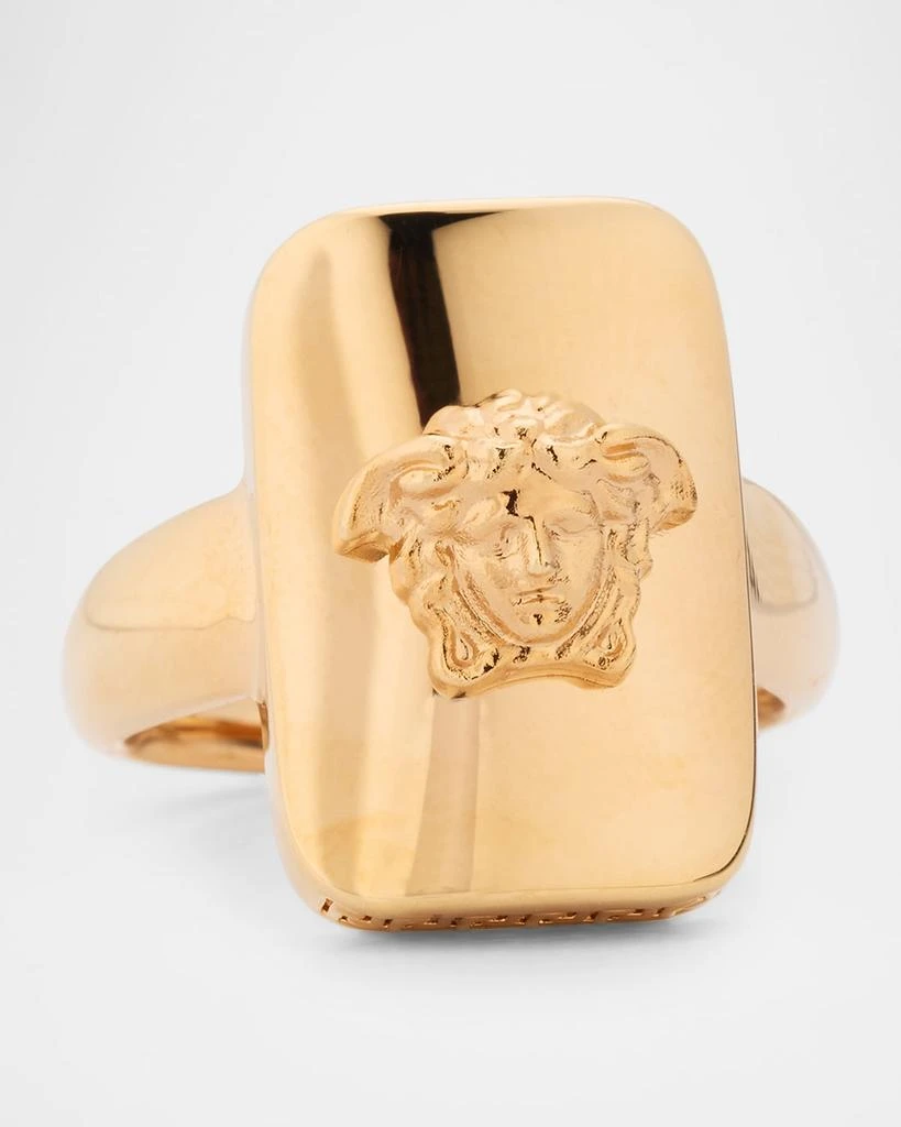 Versace Men
s Medusa Rectangular Signet Ring