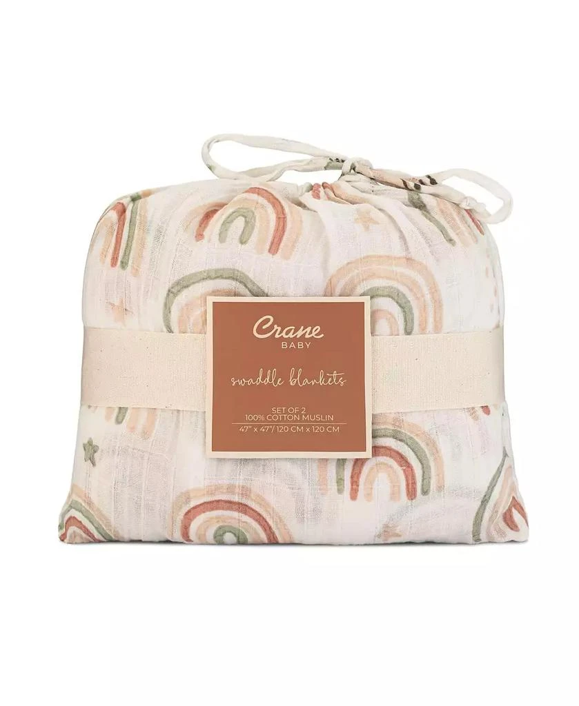 Crane Baby Infants Parker Butterfly/Rainbow Swaddle, 2-Pc. Set 5