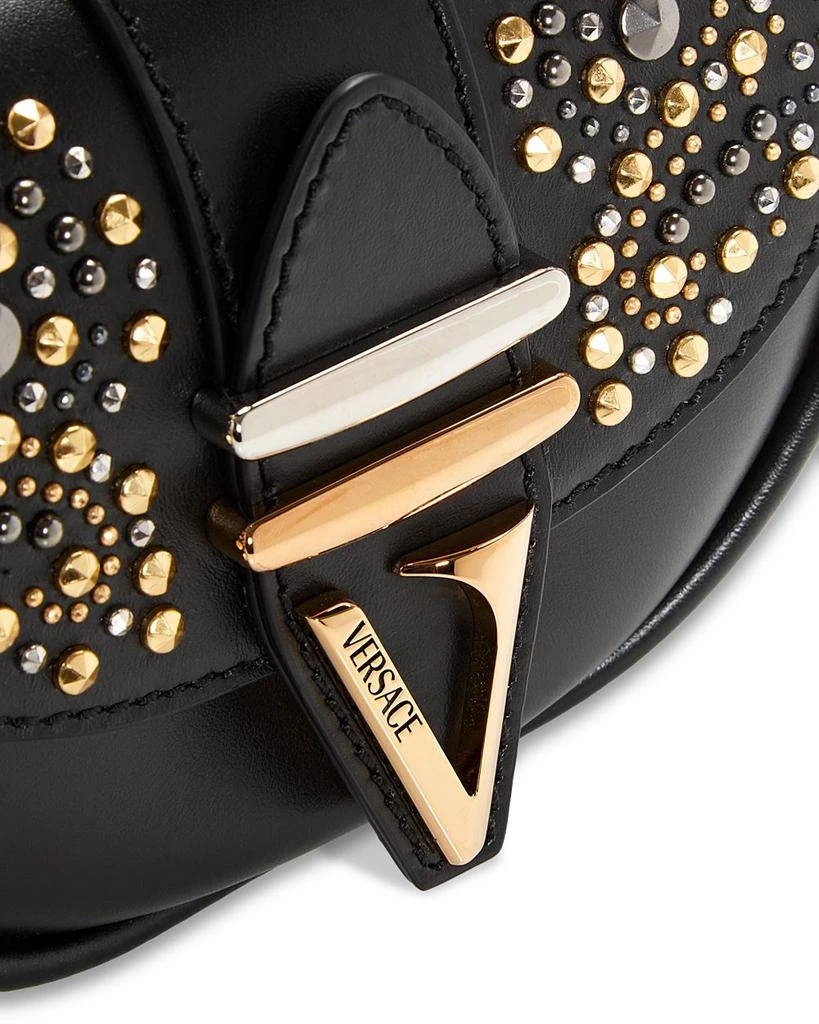 Versace Virtus Embellished Leather Shoulder Bag 6