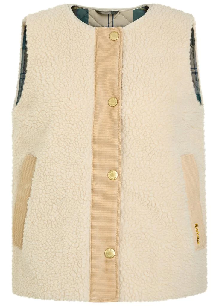 Barbour Dulsie corduroy-trim fleece gilet