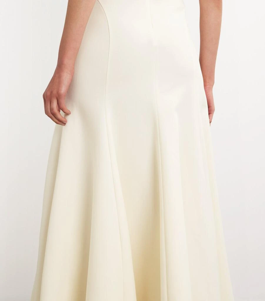 anna october snowdrop asymmetric cotton-blend maxi dress Anna October Tulip maxi dress XL Yellow main image 1