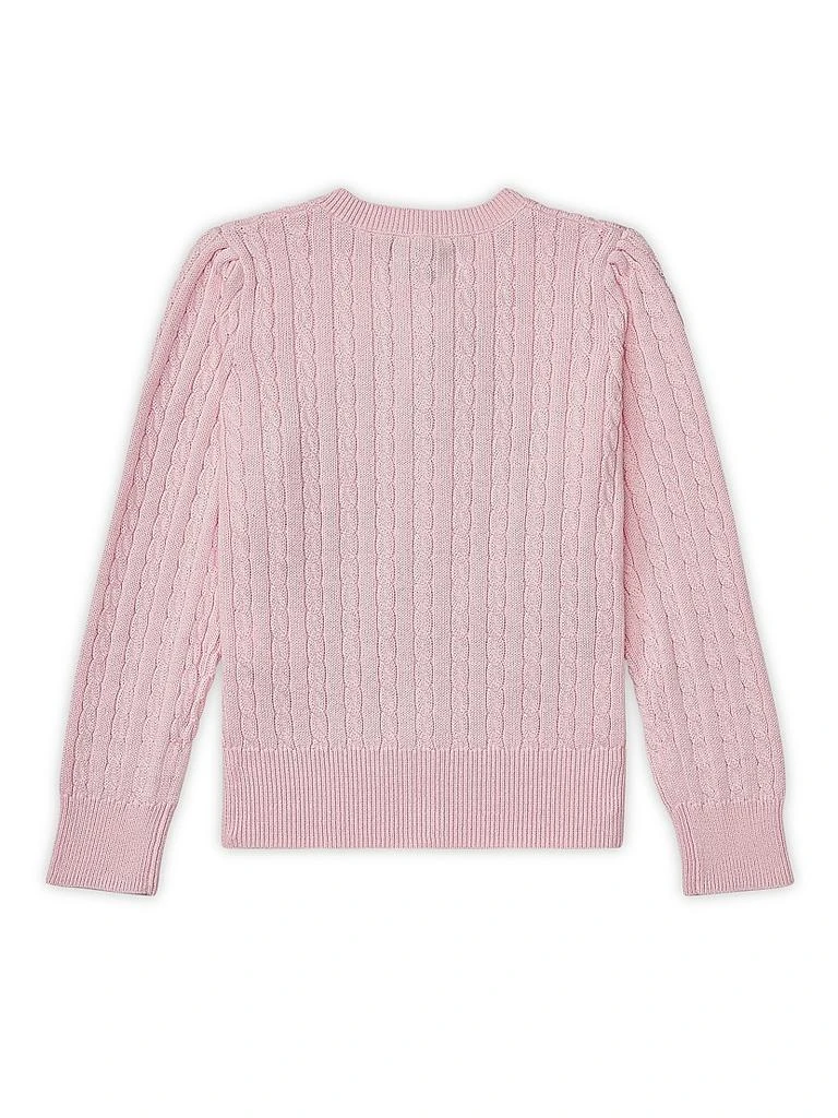 Ralph Lauren Girl's Cable-Knit Cotton Cardigan 2
