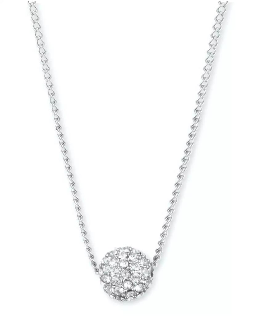 Givenchy Crystal Fireball Pendant Necklace 16" + 2" extender