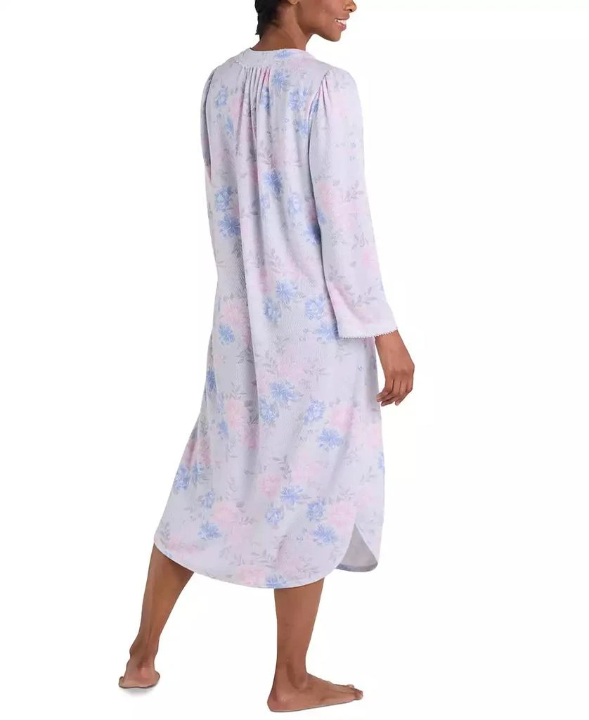 Miss Elaine Women
s Printed Brushed Long Nightgown 2