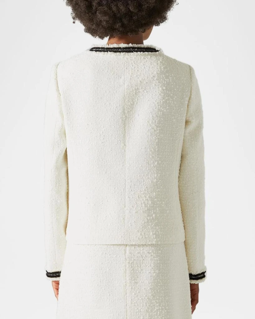 LK Bennett Charlee Fringe-Trim Recycled Tweed Jacket 5