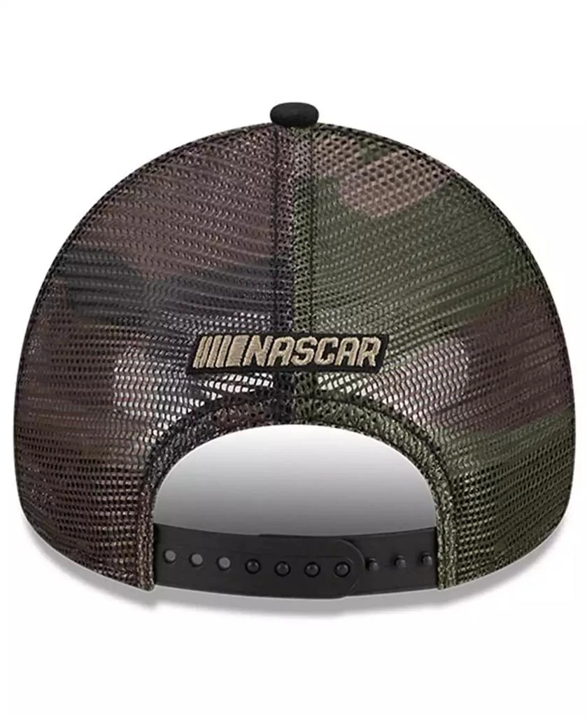 New Era Men's Black NASCAR Camo 9FORTY A-Frame Trucker Adjustable Hat 3