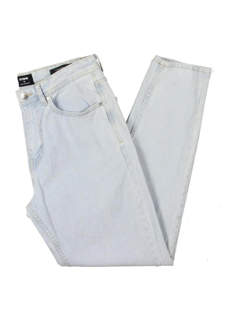 Cotton On Mens Denim Light Wash Straight Leg Jeans 1
