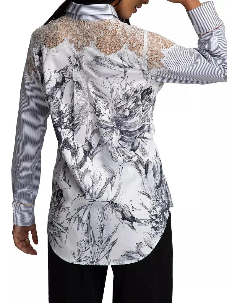 Robert Graham Carrie Floral Lace-Paneled Shirt 4