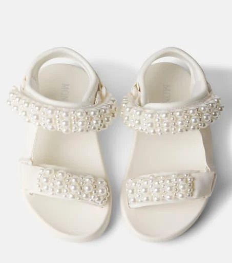 MONNALISA Faux pearl-embellished sandals 4