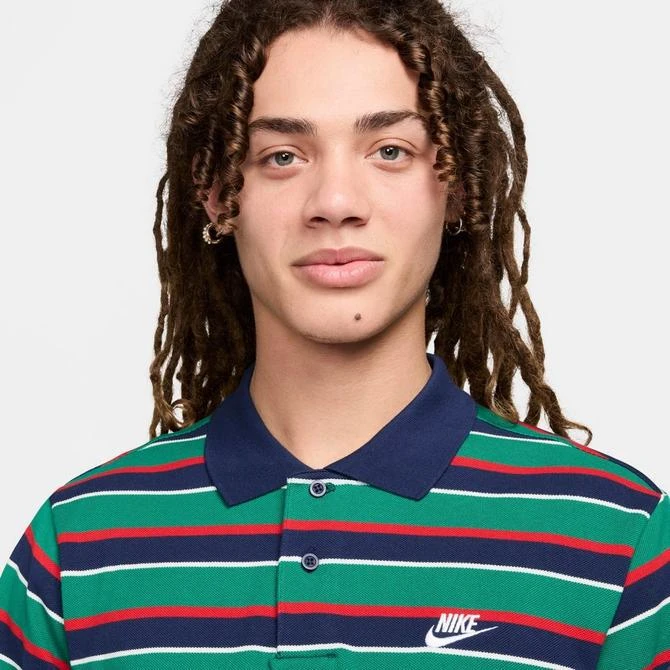 NIKE Men's Nike Club Striped Polo Shirt 4