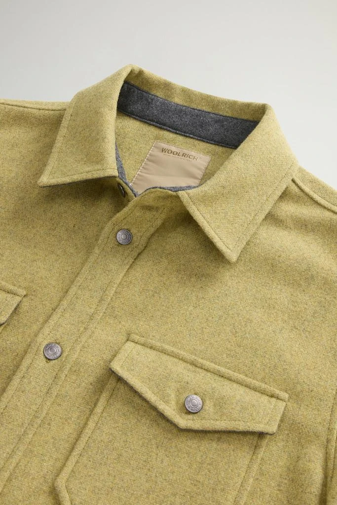 Woolrich Alaskan Overshirt in Wool Blend - Men - Green 6