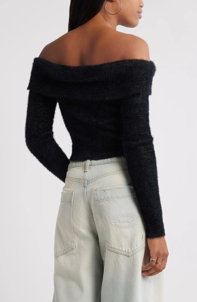 BP. Shine Eyelash Off the Shoulder Sweater 3