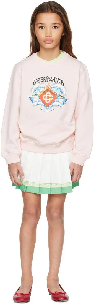 Casablanca Kids Pink Waves Sweatshirt 4