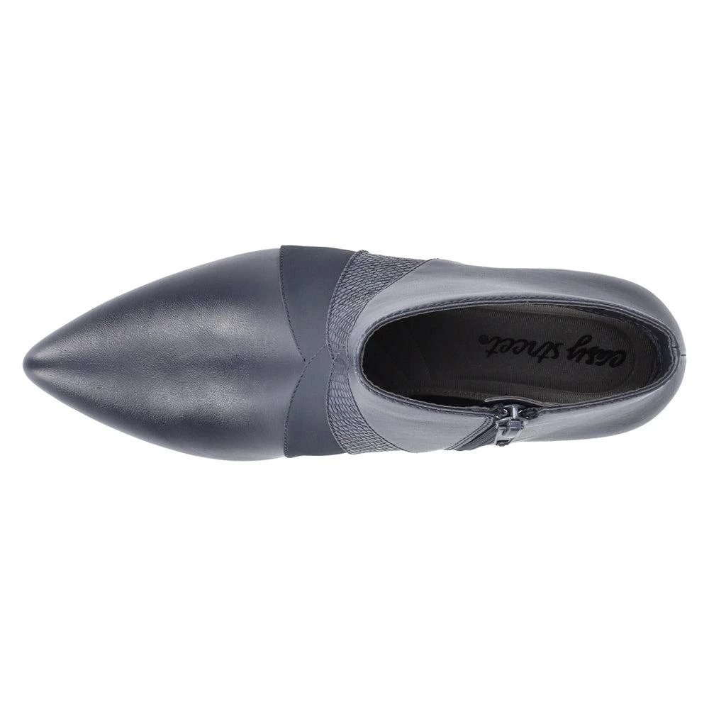 Easy Street Falcon Croc Embossed Zippered Pointed Toe Booties 4