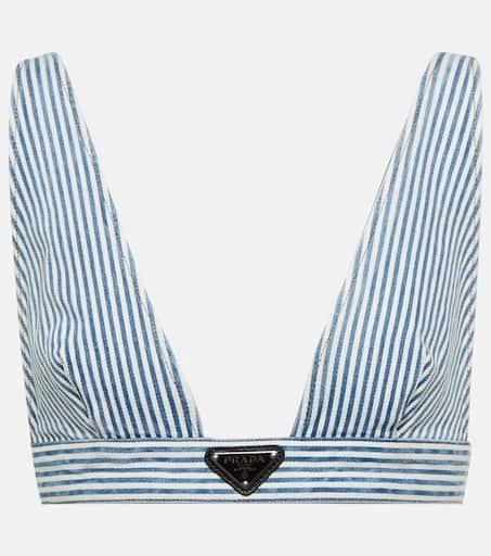 Prada Striped denim bralette 1
