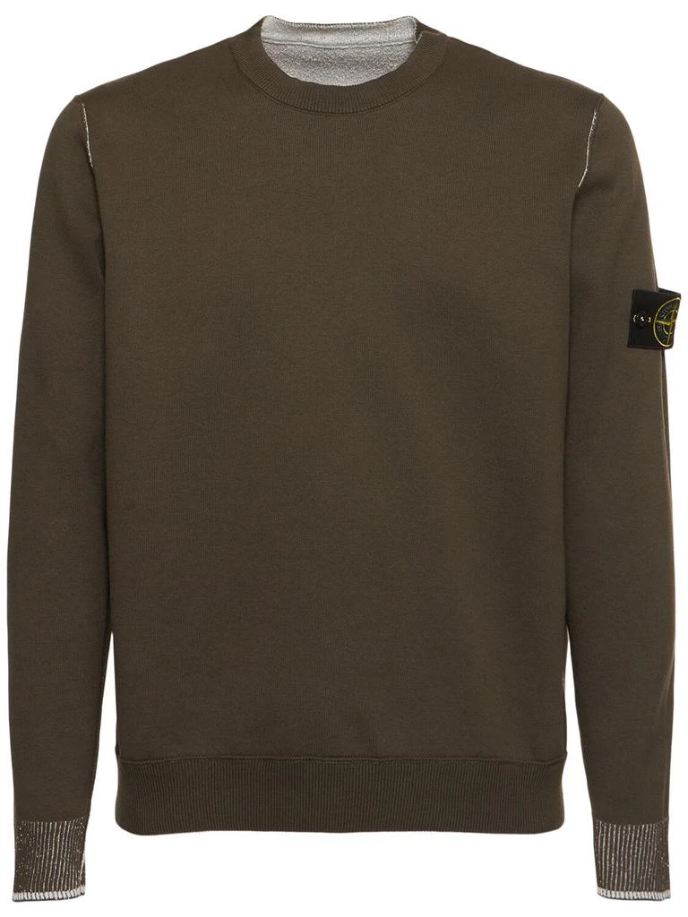 Stone Island Crewneck Cotton Blend Sweatshirt 5