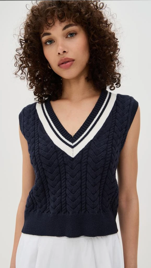 Beyond yoga The Cable Knit Vest 1