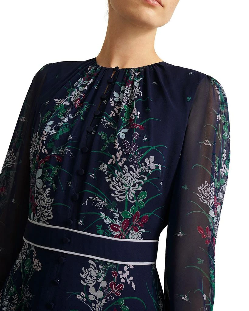 Hobbs London Women's Sia Silk Dress - Blue - Size 18 UK/14 US - Midnight