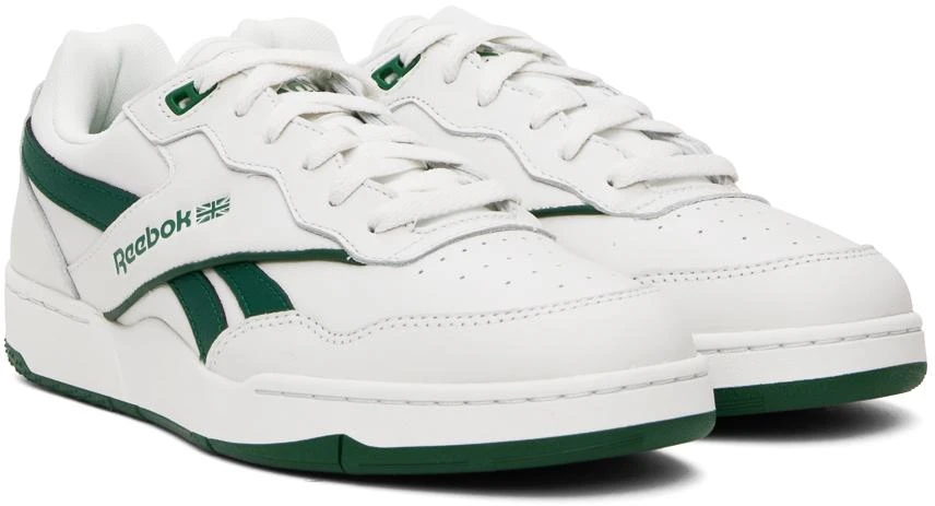 Reebok Classics White & Green Bb 4000 Ii Basketball Sneakers 4