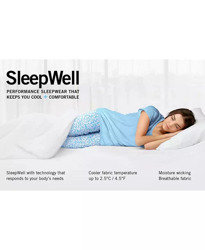 Hue Women's Sleepwell Printed Knit Pajama Pant made with Temperature Regulating Technology 7