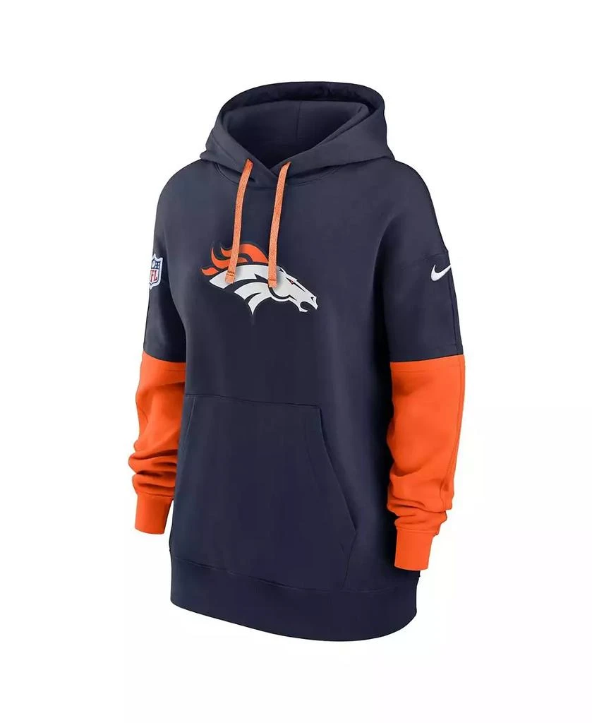 NIKE Women's Navy Denver Broncos 2024 Sideline Essential Fleece Pullover Hoodie 2
