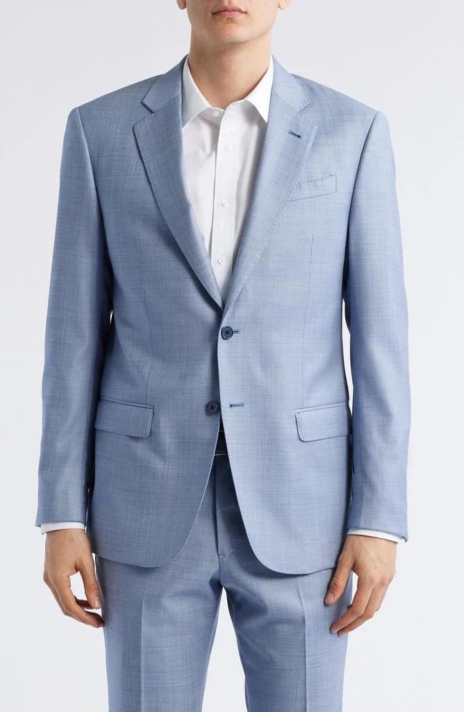 Emporio Armani Light Blue Mélange Wool Suit 5