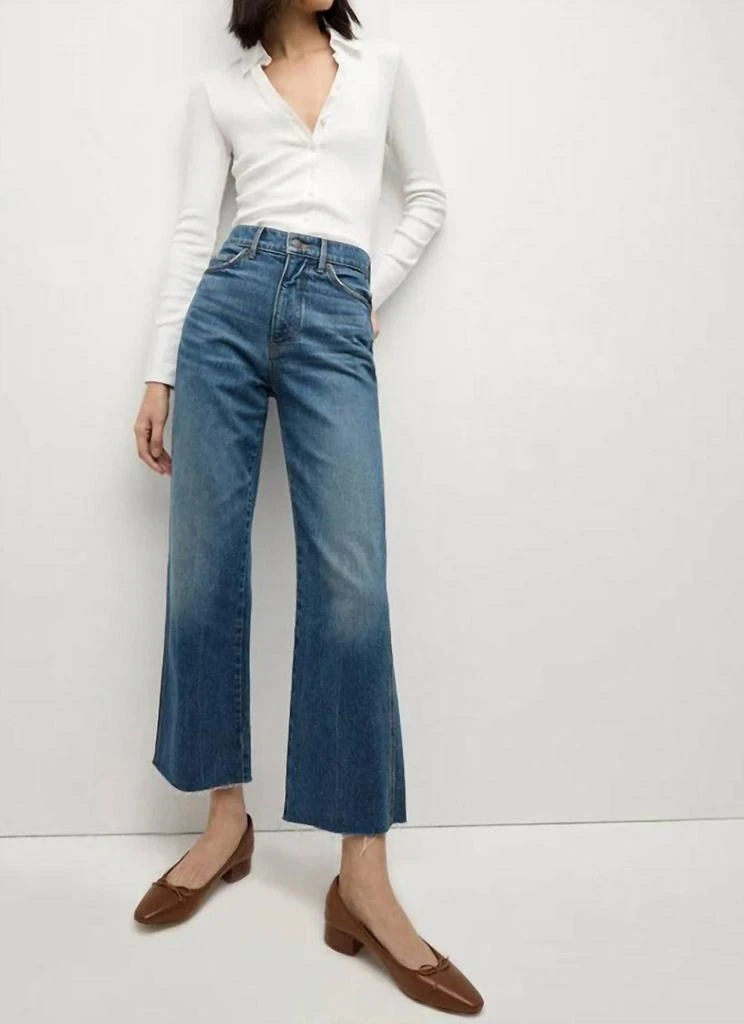 VERONICA BEARD Dylan Straight Leg Raw Hem Jean In Evening Dusk 1