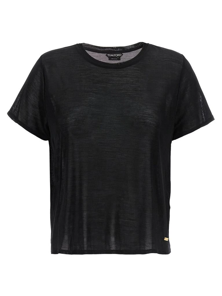 Tom Ford Tom Ford Logo Plaque Crewneck T-Shirt from Cettire