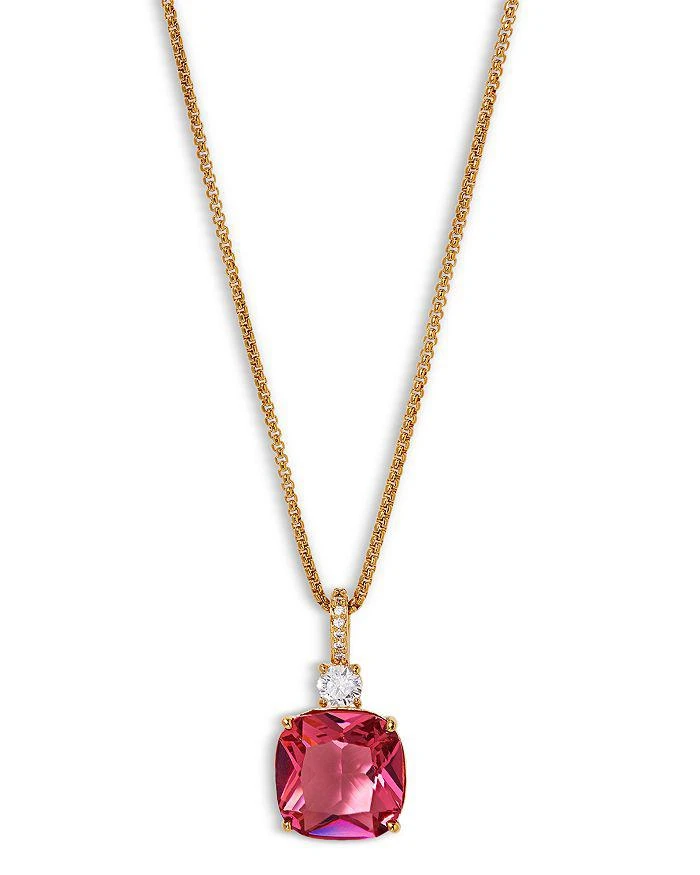 Nadri Macaron Cubic Zirconia Clear & Color Cushion Pendant Necklace, 16-18" 1
