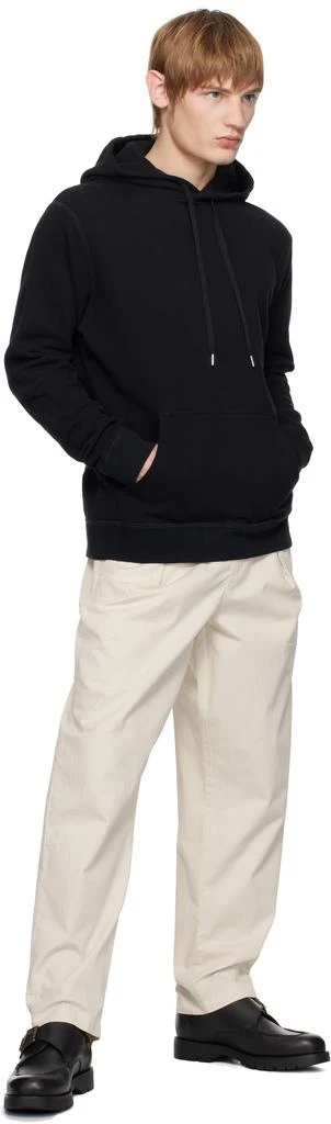 Sunspel Black Loopback Hoodie 4