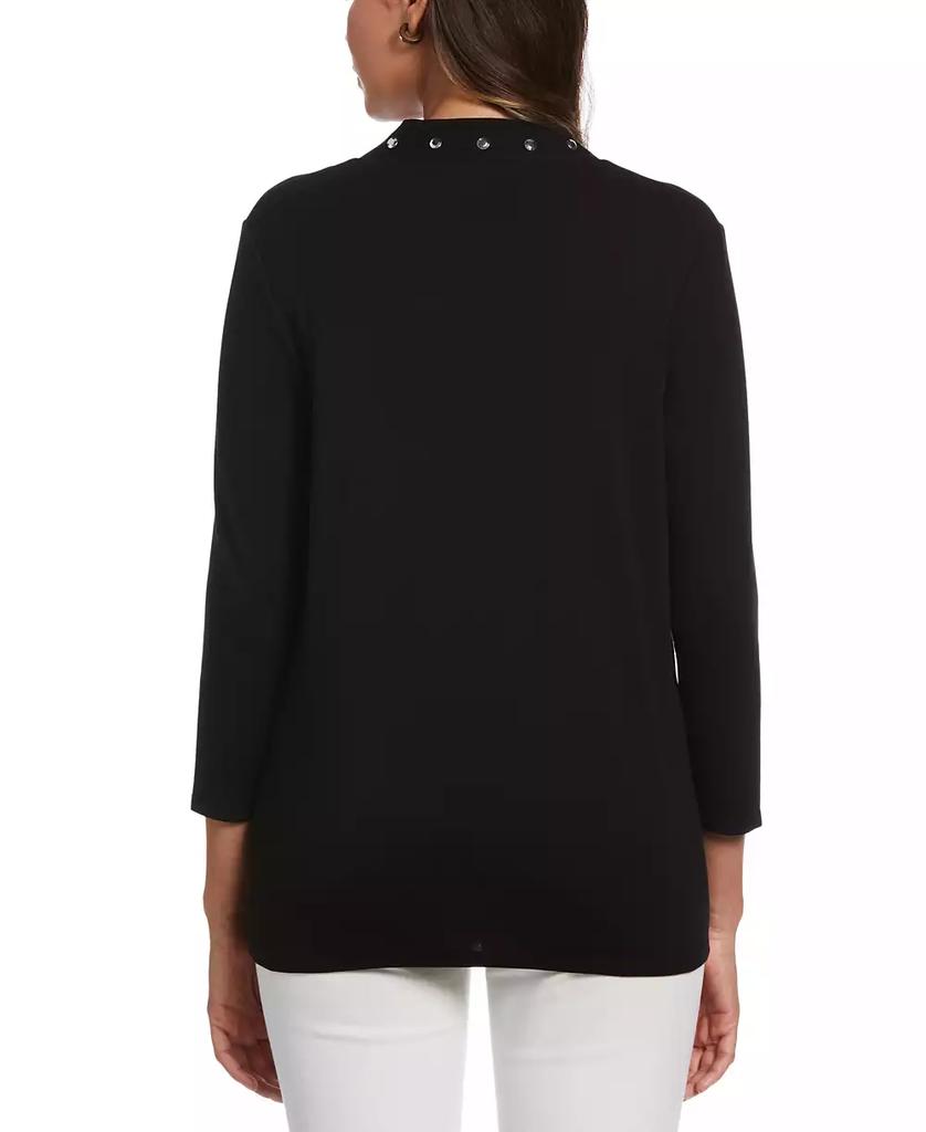 Rafaella Petite Cardigan Crew Neck Sweater