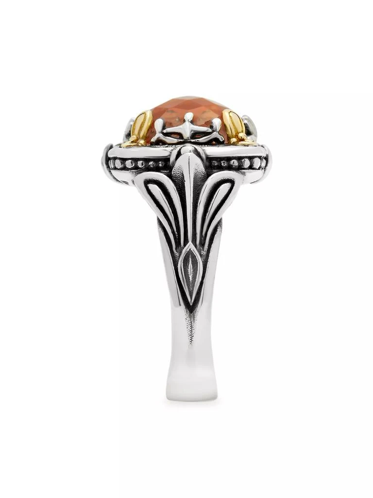 Konstantino Scion Sterling Silver, 18K Yellow Gold & Carnelian Doublet Ring 3