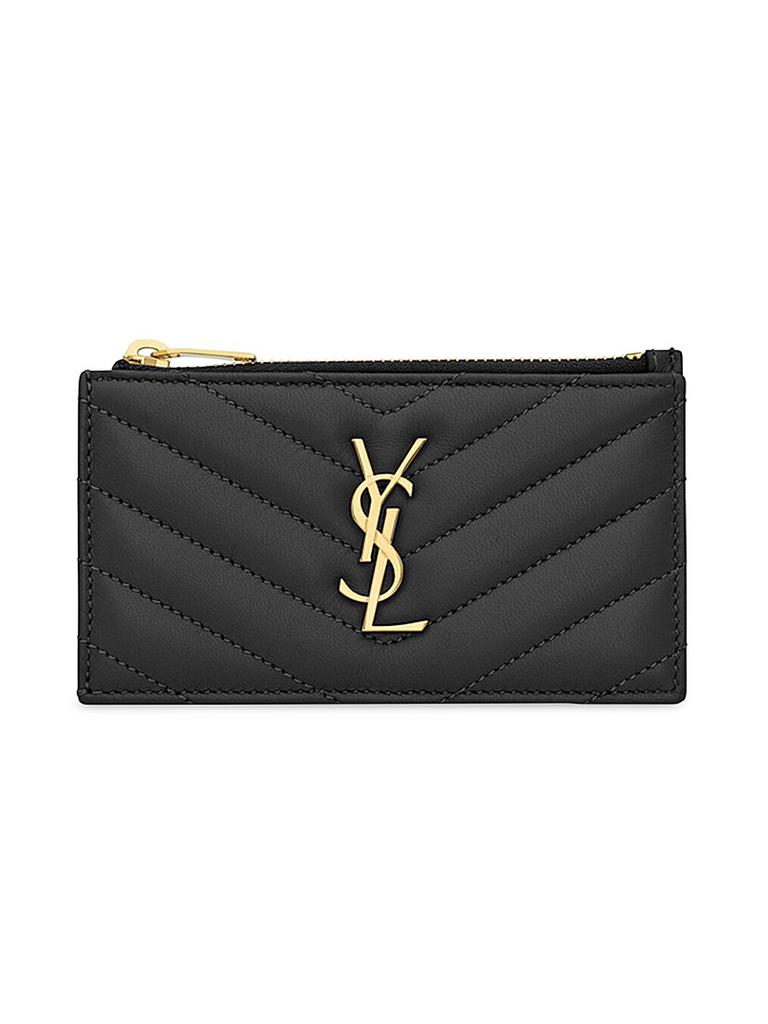 Yves Saint Laurent Gaby YSL Card Case in Quilted Leather