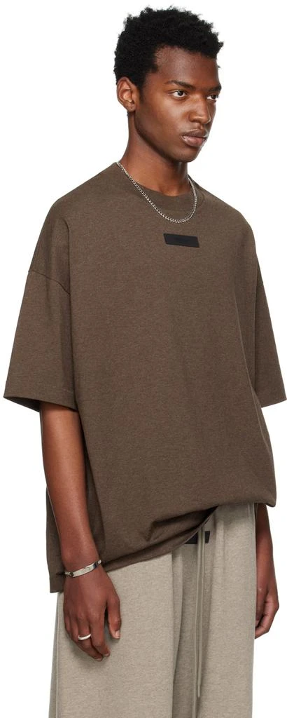 Essentials Brown Crewneck T-Shirt 2