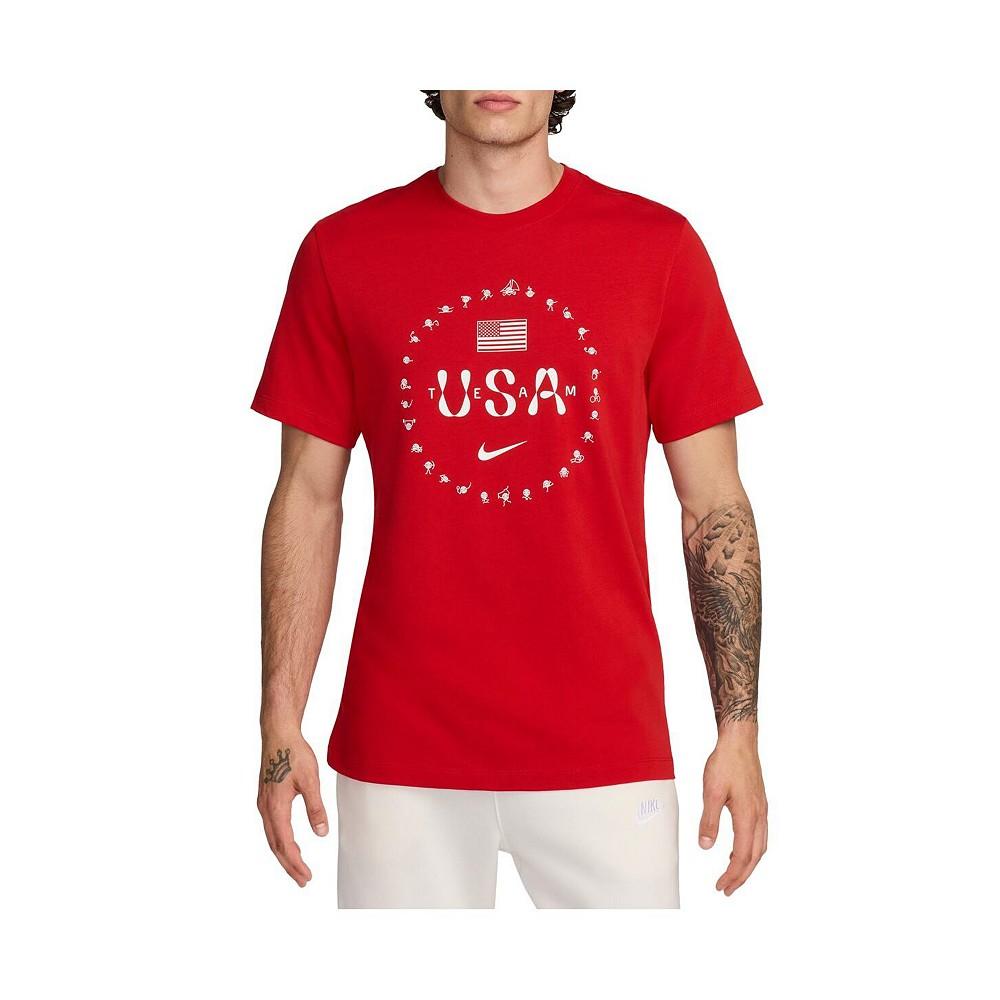 Nike Men's Red Team USA Premium Essentials Icon T-Shirt