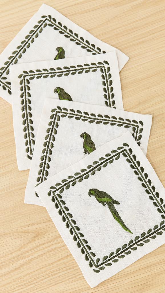JOHANNA ORTIZ Dark Jungle Caica Cocktail Napkin Set of 4
