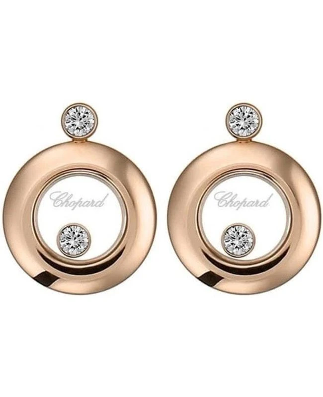 Chopard Chopard Miss Happy Rose Gold Diamond  Women's Earrings 833957-5201 1