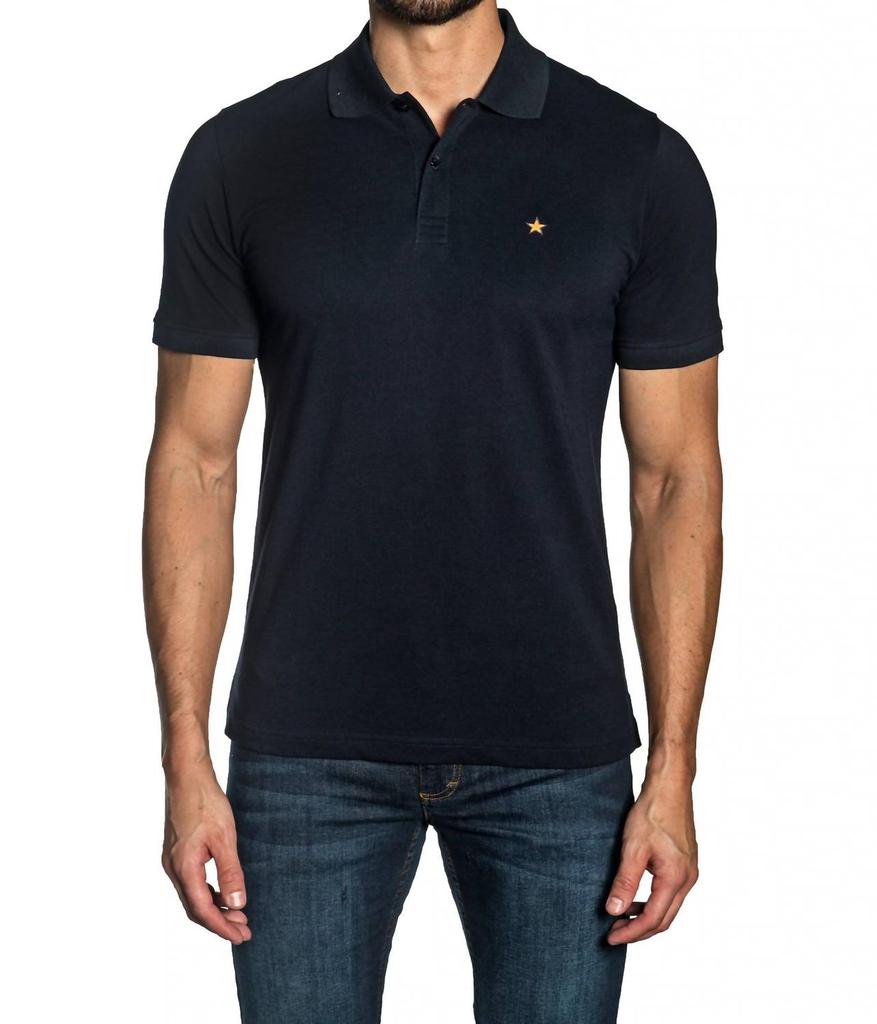 Jared Lang Jared Lang - Polo With Star Embroidery Top