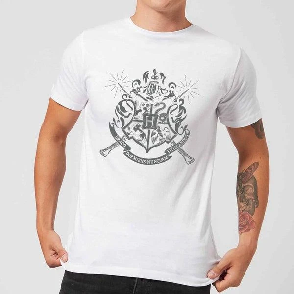 Harry Potter Harry Potter Hogwarts House Crest Men's T-Shirt - White 1