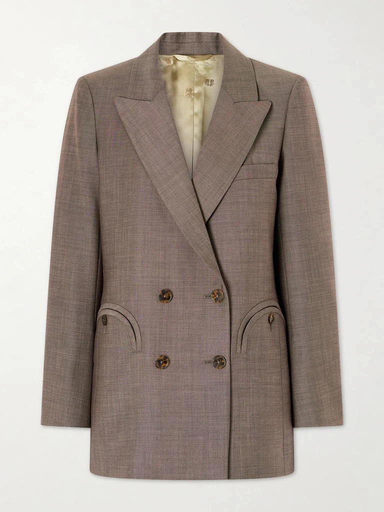 BLAZÉ MILANO Aile Everyday Double-breasted Wool And Mohair-blend Blazer