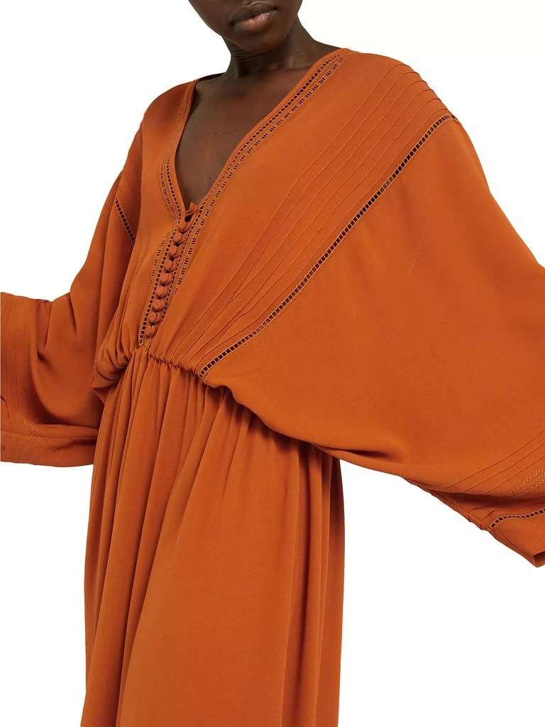 Loro Piana Henrietta Silk Crepe Midi-Dress 4